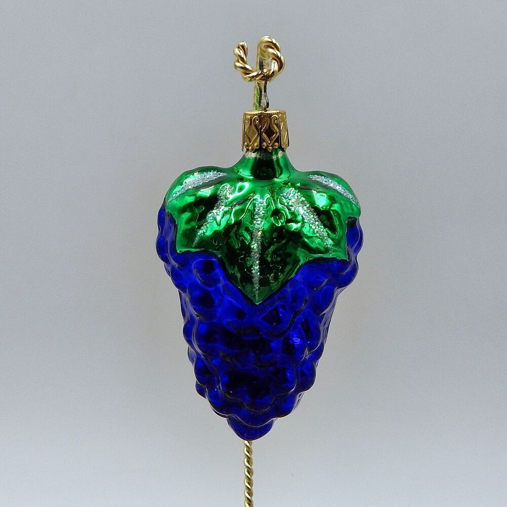 Inge Glass Old World Christmas Purple Grape Christmas Ornament 3.5 Inch Germany